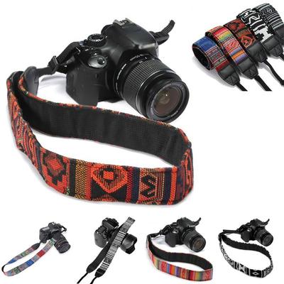 Ethnic Minority Color Pattern Camera Neck Shoulder Strap Belt For Canon Nikon Sony SLR DSLR Camera Photography Accessories.
