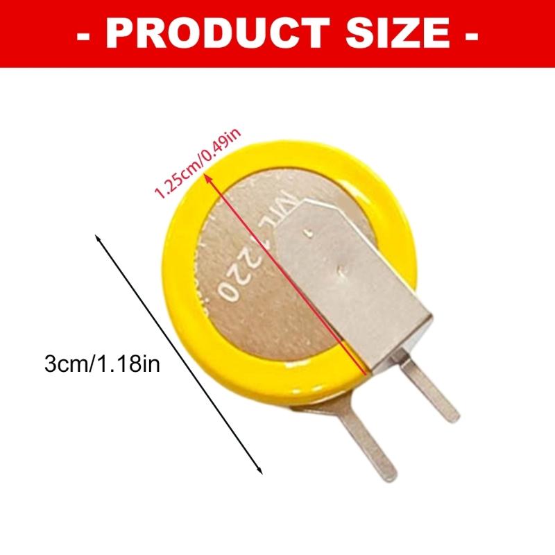 Metal Solder Tab ML1220 3V Button Battery with Soldering Pin For Clock Backup And Precised Instrument