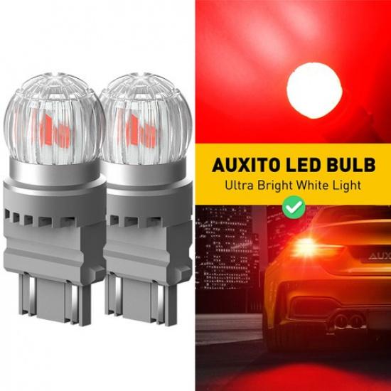 

2X 3156 Red LED Turn Signal Rear Light 3157 W/Lamp Bulbs Shade Canbus 2US6T