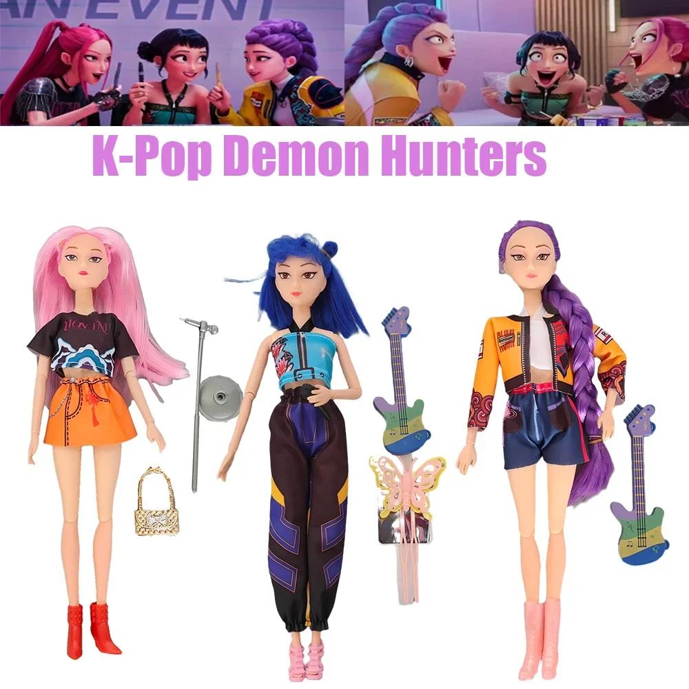 NEW  Anime KPop Demon Hunters Doll Vinyl Toy Rumi Mira Zoi Character Vinyl Birthday Gift Fan Gifts  Seling Action Figure