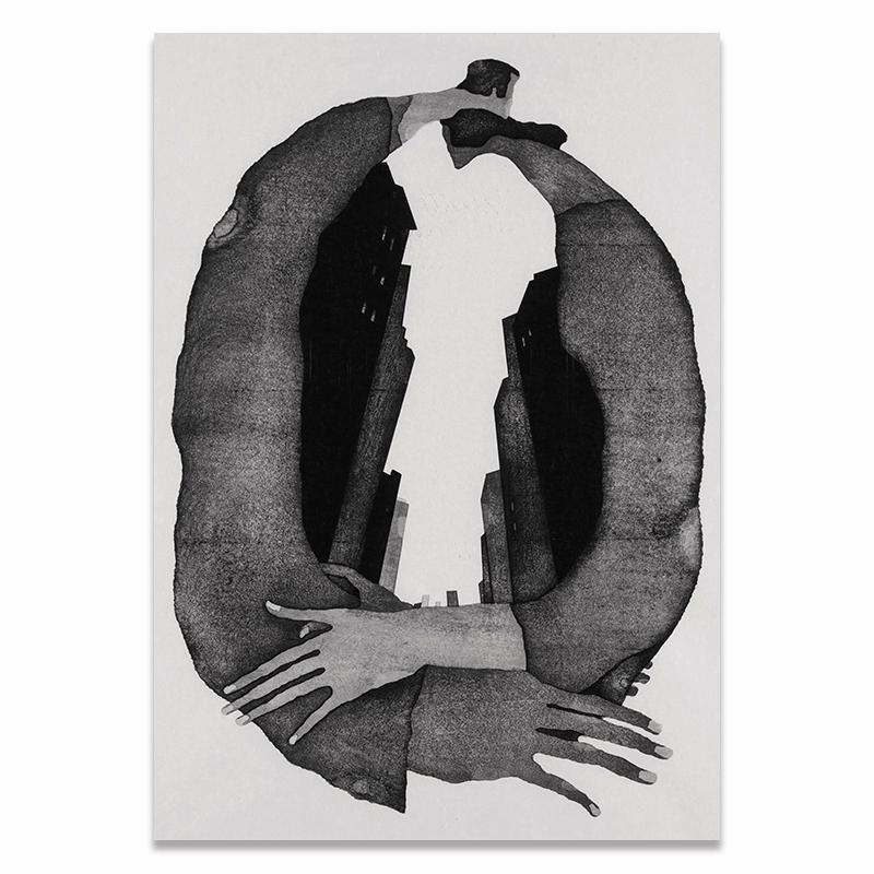 Modern Art Black White Abstract Characters Poster Canvas Painting Print Art Wall Pictures for Living Room Home Decor Cuadros