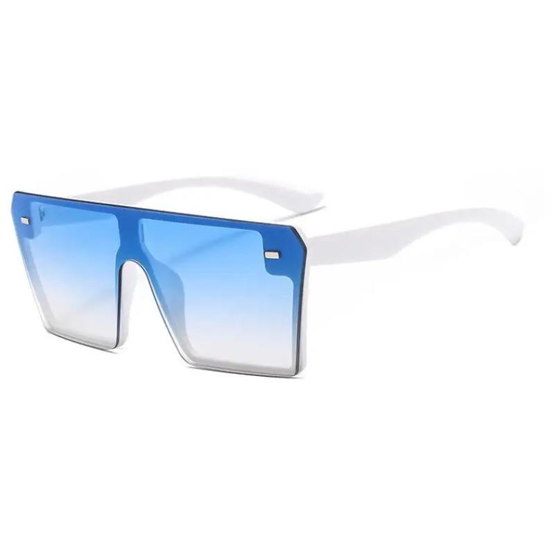 Oversized Plastic Shield Sunglasses Women Black Big Frame Vintage UV Protection Luxury Designer Rimless Sun Glasses For Men
