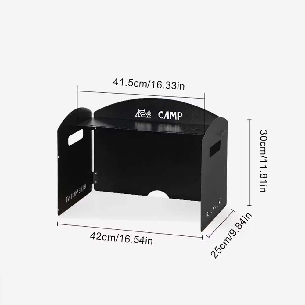 Tri-fold Stove Wind Shield Compact Cooker Wind Protection Cookware Windshield  Travel