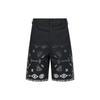 Evisu SS23 Ethnic Pattern Printed Woven Slim Fit Casual Shorts Men shorts Black 2ESHTM3SH123XXCN