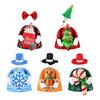 Christmas Porch Goose Outfit Lawn Goose Dress with Xmas Tree Hat Festive Goose Costume for 23" Geese Dress-Up Home Outdoor Decorations