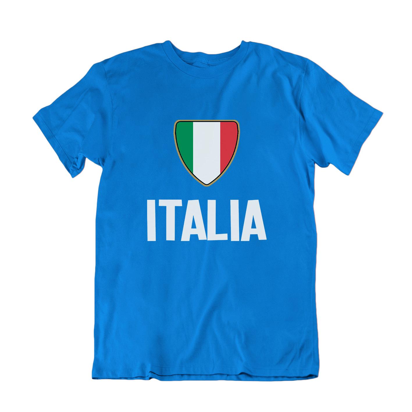 Adult or ITALY Country Badge Rugby Football T-Shirt Mens Womens Tees Top Cotton Italian S