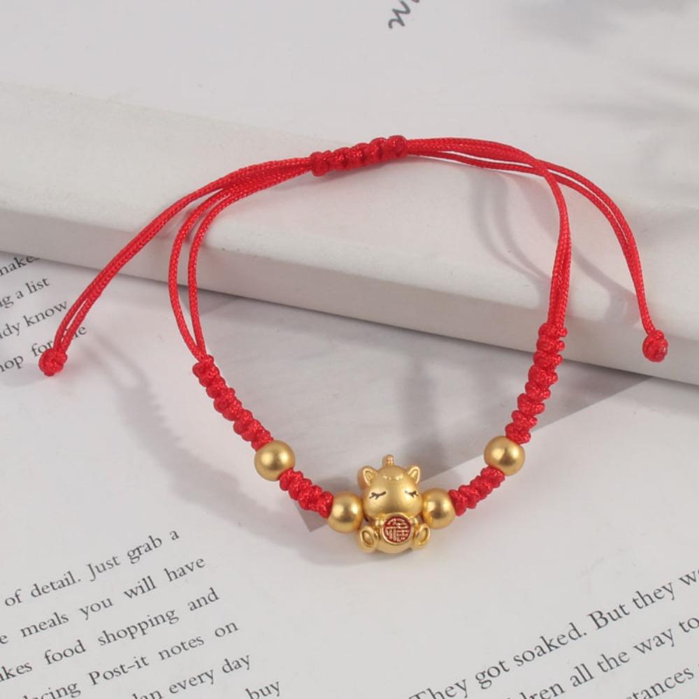 2026 2026 Pferdejahr Glückspferd Rotes Seil Chinesischer Stil Glücksarmband Pferdejahr Armband Mädchen