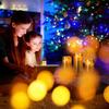 3Pcs/set LED Glass Candle Light Flickering Real Wax Fake Flame Battery Candles with Remote Control  for Christmas Wedding Decor