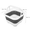 Foldable Bath Toy Organizer 30x28x18cm White+Black with Quick Drain
