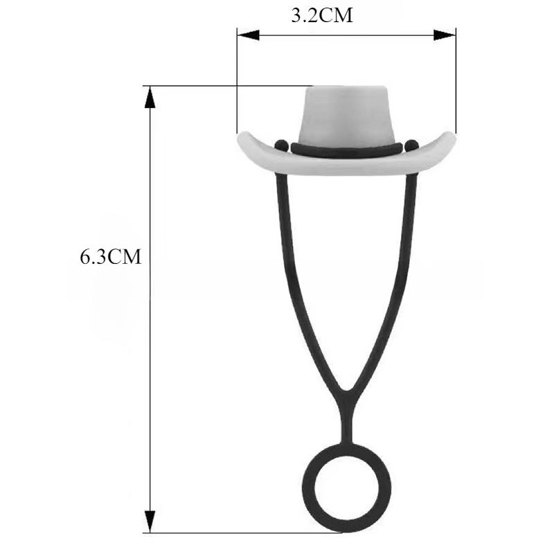 Silicone Cowboy Hat Straw Covers Cute Hat Shape Straw Topper Reusable Straw Tip Protector Cap Mug Accessories Gift Straw Cap