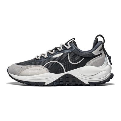 נעלי ספורט קז'ואל נמוכות Li Ning CF Trail Series Star Track מונעות החלקה עמידות בפני שחיקה לגברים סניקרס שחור אפור AGLT073-3