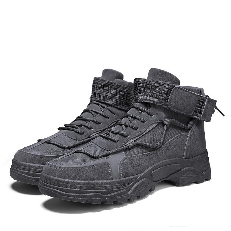 Men's Thick Soled Fashion Trend Outdoor High Top Workwear Boots Sports Shoes Casual Shoes Dad Shoes