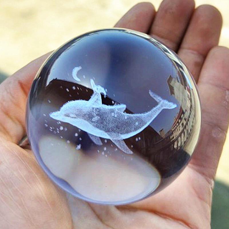 "40 Crystal Ball Ornaments: Rainy Day Clouds, Sun, Galaxy Design - Laser Engraved Cube for Home Decor and Gifts"