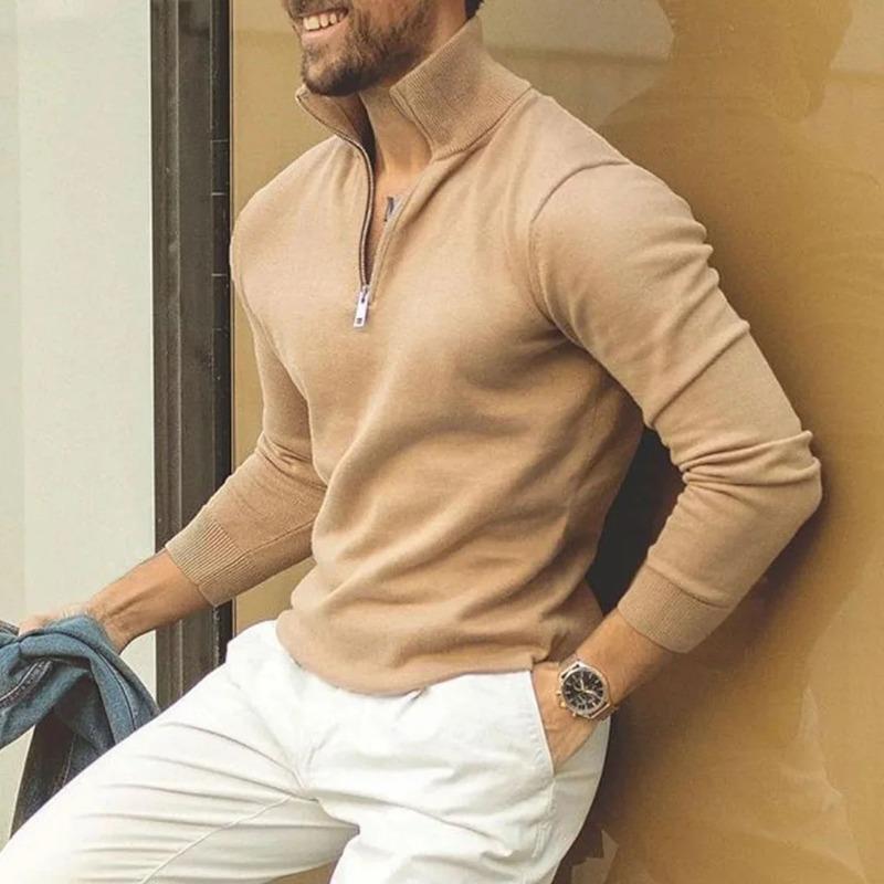 

Men’s Casual Long Sleeve Pullover Knit Sweater M розовый