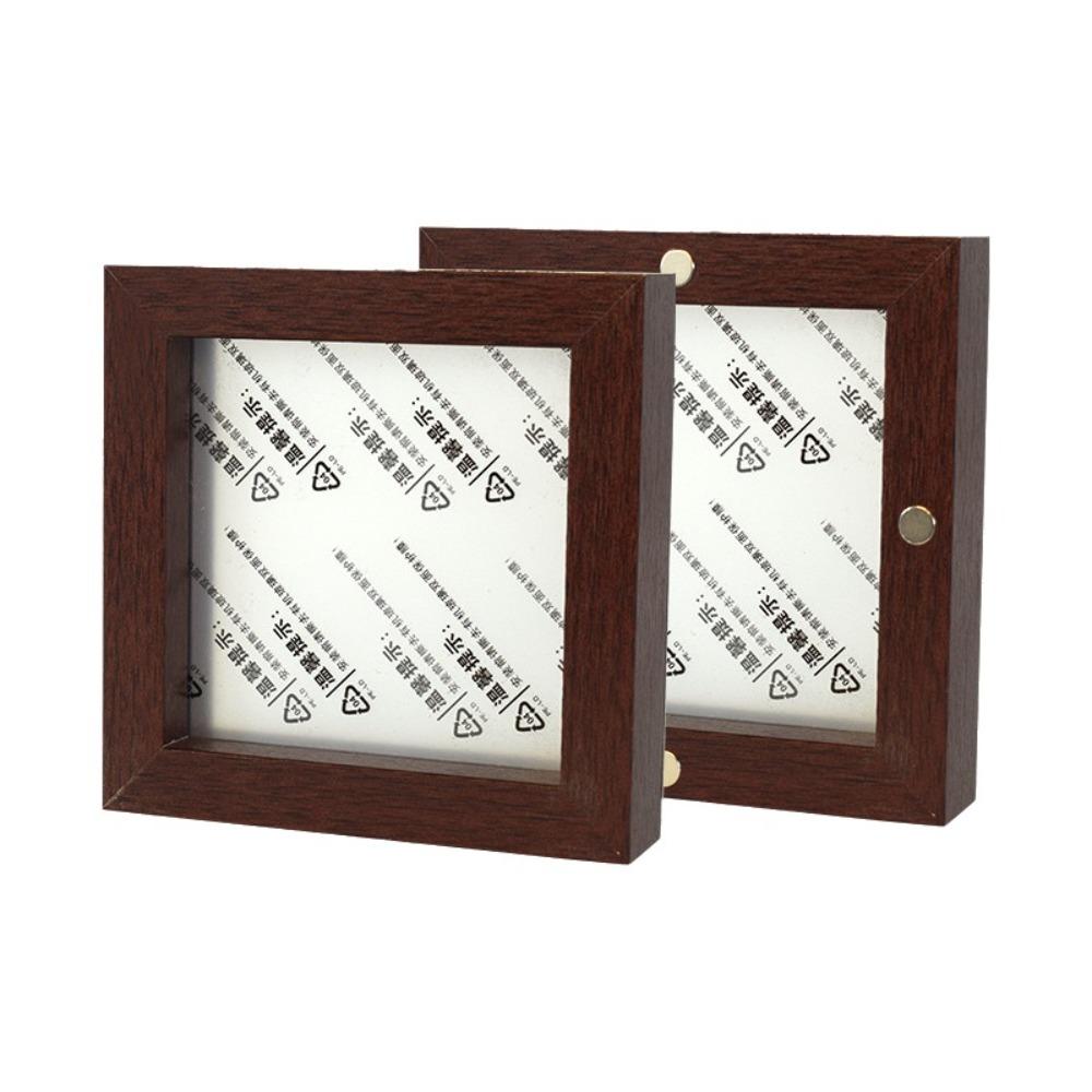 

5PCS 4 Inches Magnetic Photo Frame Decorative Multi-purpose Fridge Magnet Square DIY Refrigerator Picture Frame Photo Display