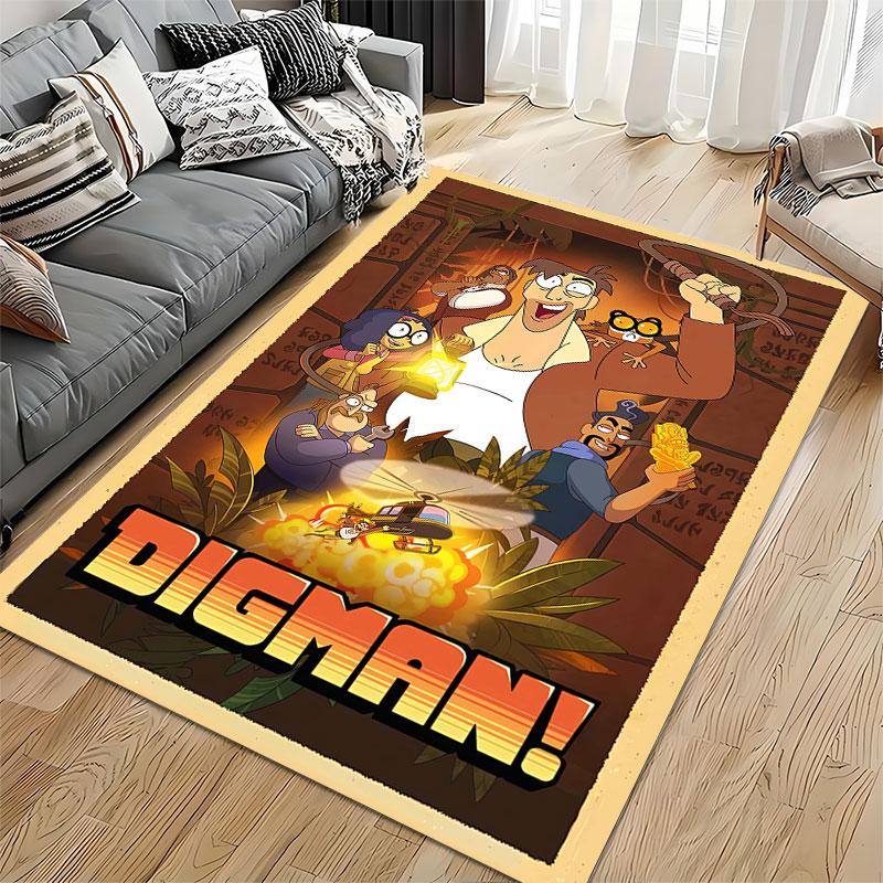 "Digman Adventure Cartoon Design" Suitable As a Non-slip Mat for the Living Room or Bedroom Sofa