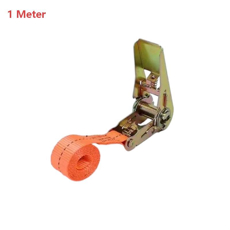 High Strength Ratchet Tie Down Straps Durable Polyester Webbing Metal Buckle for Home Moving Cargo Securing 1 Meter