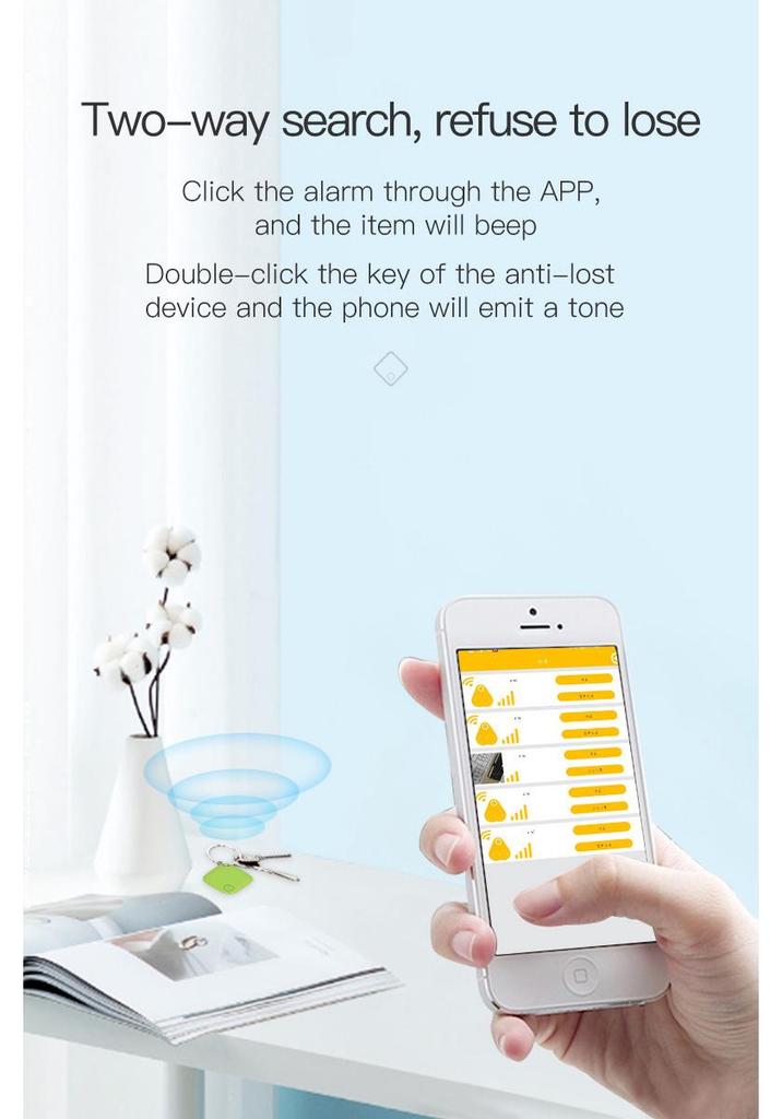 New Diamond Shape Bluetooth Smart Anti-Lost Alarm for Pets and Keys with Two-Way Positioning