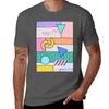 Eighties Pastel Pink Pattern Tshirt Basic Lightweight Short Sleeve Tee