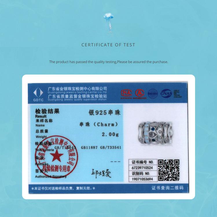 Dream Ocean Series Jellyfish Fishtail Diy Pendant, Niche S925 Silver Beaded Jewelry Accessories