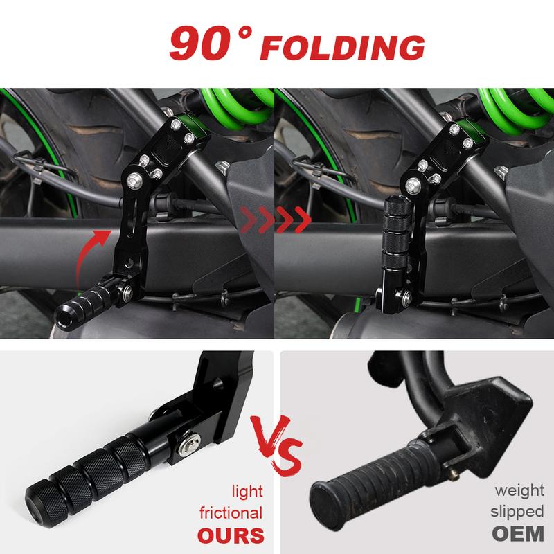 For Kawasaki Vulcan 650 S/VN650 2015-2024 Motorcycle Adjustable Passenger Foot Pegs Mount Kit Highway Peg Extensions Bracket
