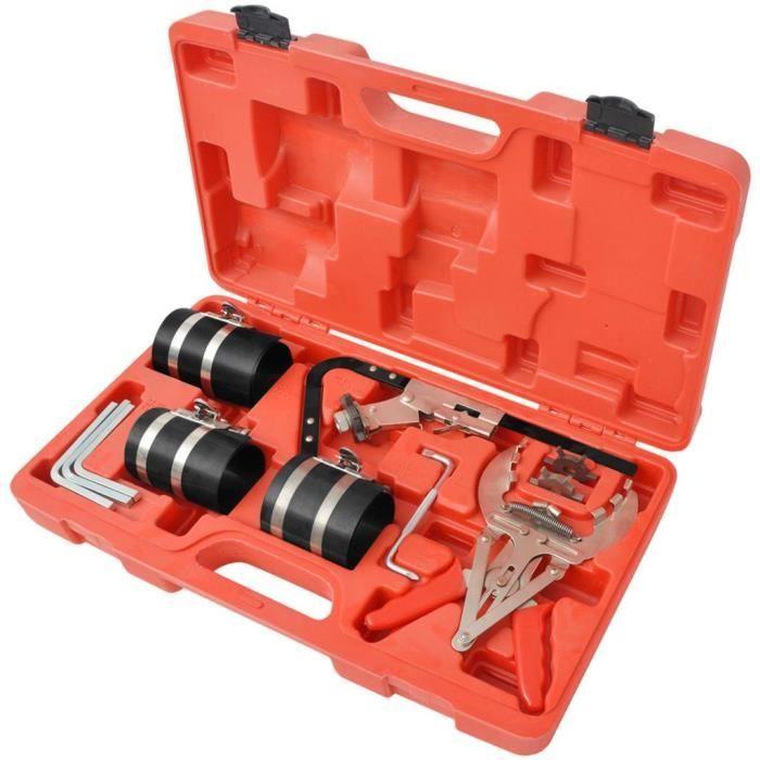 Kit d'outils d'entretien de segment de piston - vidaXL - 11 pièces - Acier - Universel - Noir