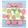16Pieces Tropical-Leaf Cookie Cutter-Mold for Cake Decorating Mini Plastic Fondant Mold DIY Baking Tool DIY Cookie-Stamp