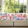 4pcs/set Marine Life Patterns Cushions Pillowcase Polyester Cushion Cover Throw Pillow Pillowcover Home Car Sofa Decor