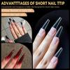 Boxed Transparent Fake Nails Mulit-Shaped Size Almond Coffin Press On Acrylic Nails For Manicure Art Extension Decoration