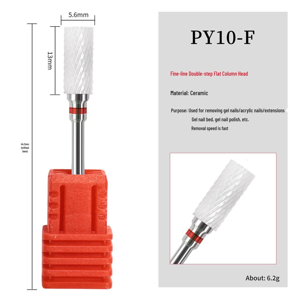 Ceramic Nail Grinding Head - Corn Bullet Rocket Shape for Electric Nail Grinder