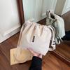 Summer simple large-capacity messenger bag drawstring bucket bag shoulder bag women's leisure commuter bag