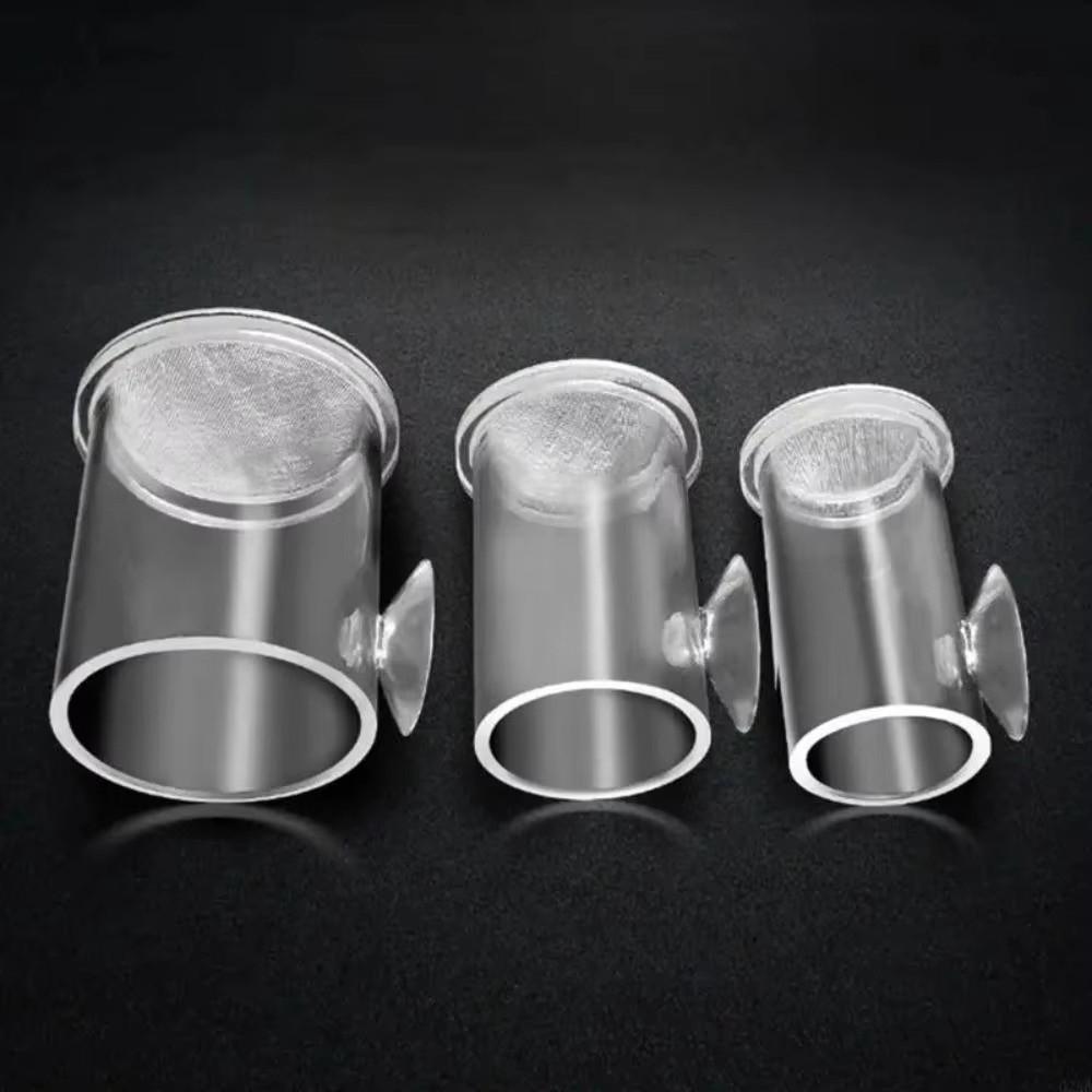 Acrylic Brine Shrimp Feeder with Suction Cup Fixed-Point Fish Tank Feeding Cup Transparent Durable Fish Feeder