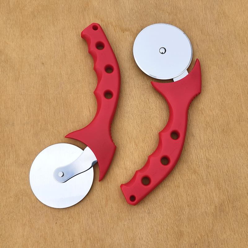 Pizza and Dough Cutter - Single Wheel Roller Knife for Pies and Baking