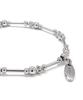 Surgical Bar & Pleated Ball Point Bracelet (PLT-BR-117_SV)