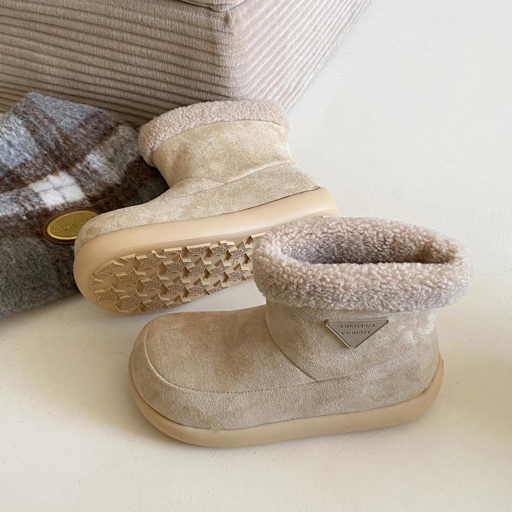 [Fanfna] Retro thick-soled non-slip snow boots for women's 2025 new autumn versatile soft-soled velvet cotton slippers