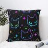 Colorful Neon Cat Pillowcase Double-sided Printing Cushion Cover Decoration Throw Pillow Case Cover Sofa Dropshipping