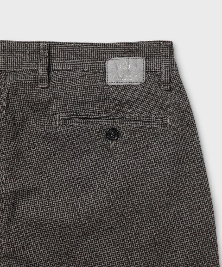 PANICALE Capri Fit Micro Pattern Cotton Pants [Brown]