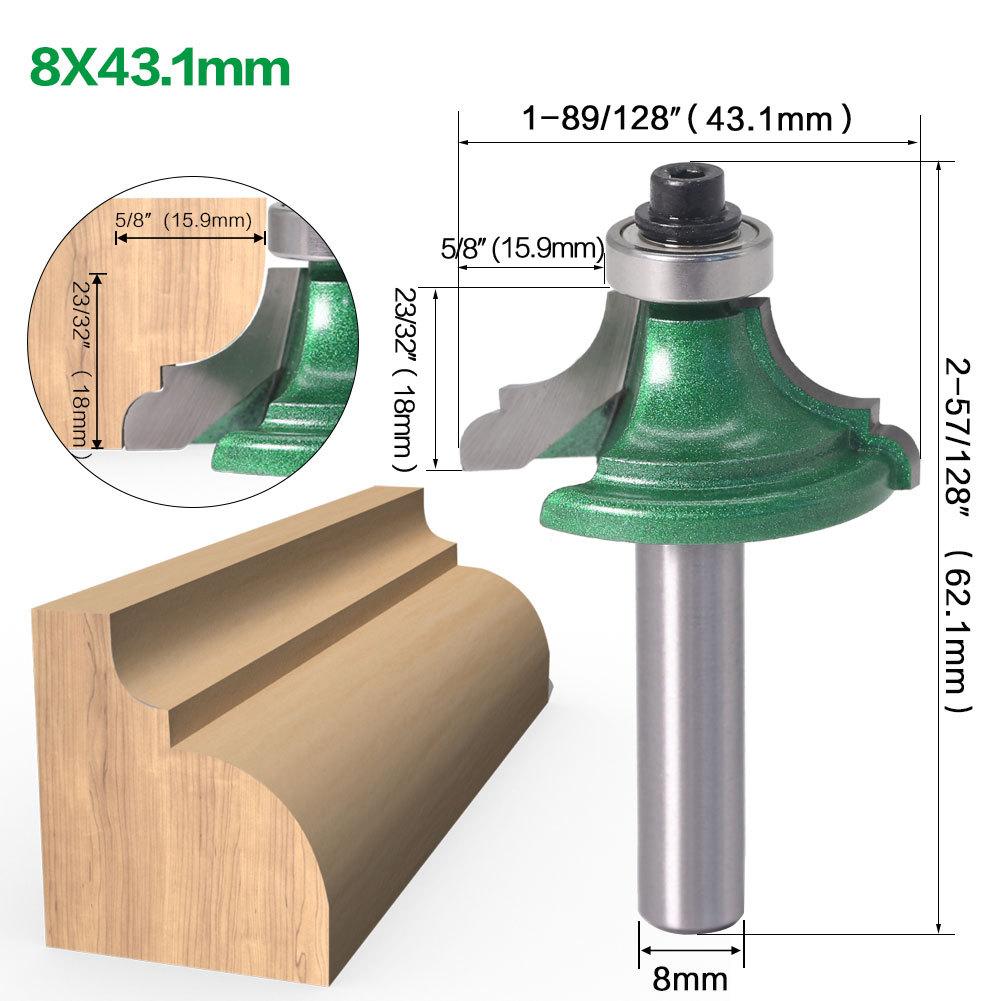 8Mm Shank Two-Type Jumping Table Cutter Bakelite Milling Machine Gong Cutter Woodworking Table Table Table Line Trimming Milling Cutter Head