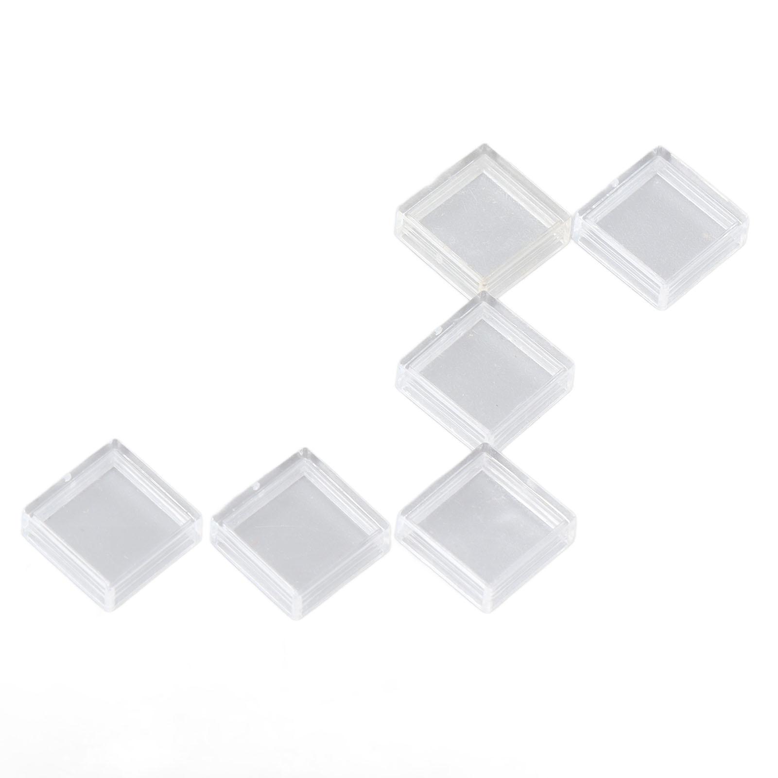 

200PCS Tact Switch Button Caps ABS Plastic Square Key Switch Covers Transparent Color