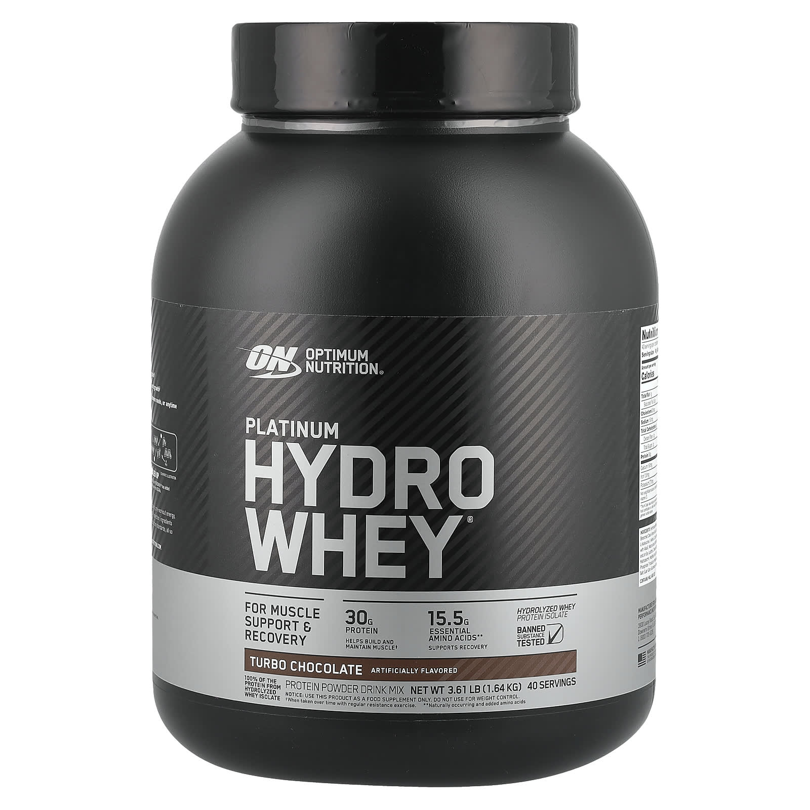 

Platinum Hydro Whey, Turbo Chocolate, 1.64Kg(3.61Lbs)
