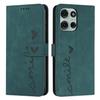 For Motorola Moto G66y 5G/Motorola Moto G66j 5G/Motorola Moto G56 5G Stand Case PU Leather Phone Cover Imprinted Heart Pattern