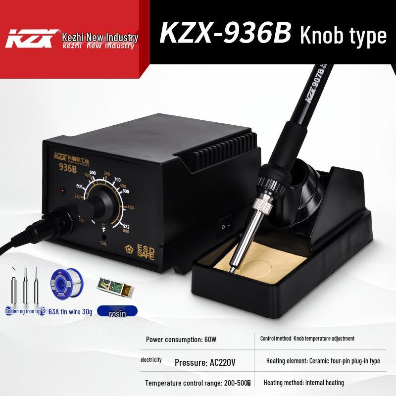 Kezhi 60W Digital Display Soldering Station 936, Internal Heating, Adjustable Temperature for Mobile Phone Repair.