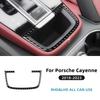 Carbon Fiber Style Interior Sticker for Porsche Cayenne 2018-2023 LHD RHD Gear Shift Panel Center Console Storage Organizer