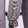 Natural Stone Crystals Teardrop Shape Photo Locket Keychain Featuring Diamonds Cut Designs for Sentimental Gifts