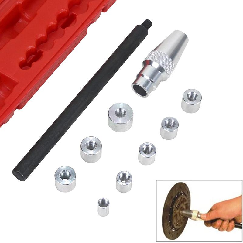 10PCS Universal Clutch Aligning Tools Kit Clutch Aligner Hole Corrector Tools with 8 Collects Ranging 11~25mm Automotive Tools