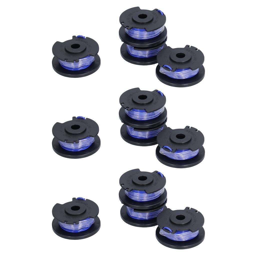 9Pcs Trimmer Spool Line with Cap Replacement Parts Fit for Ryobi 18 24 40V Lawn Mower