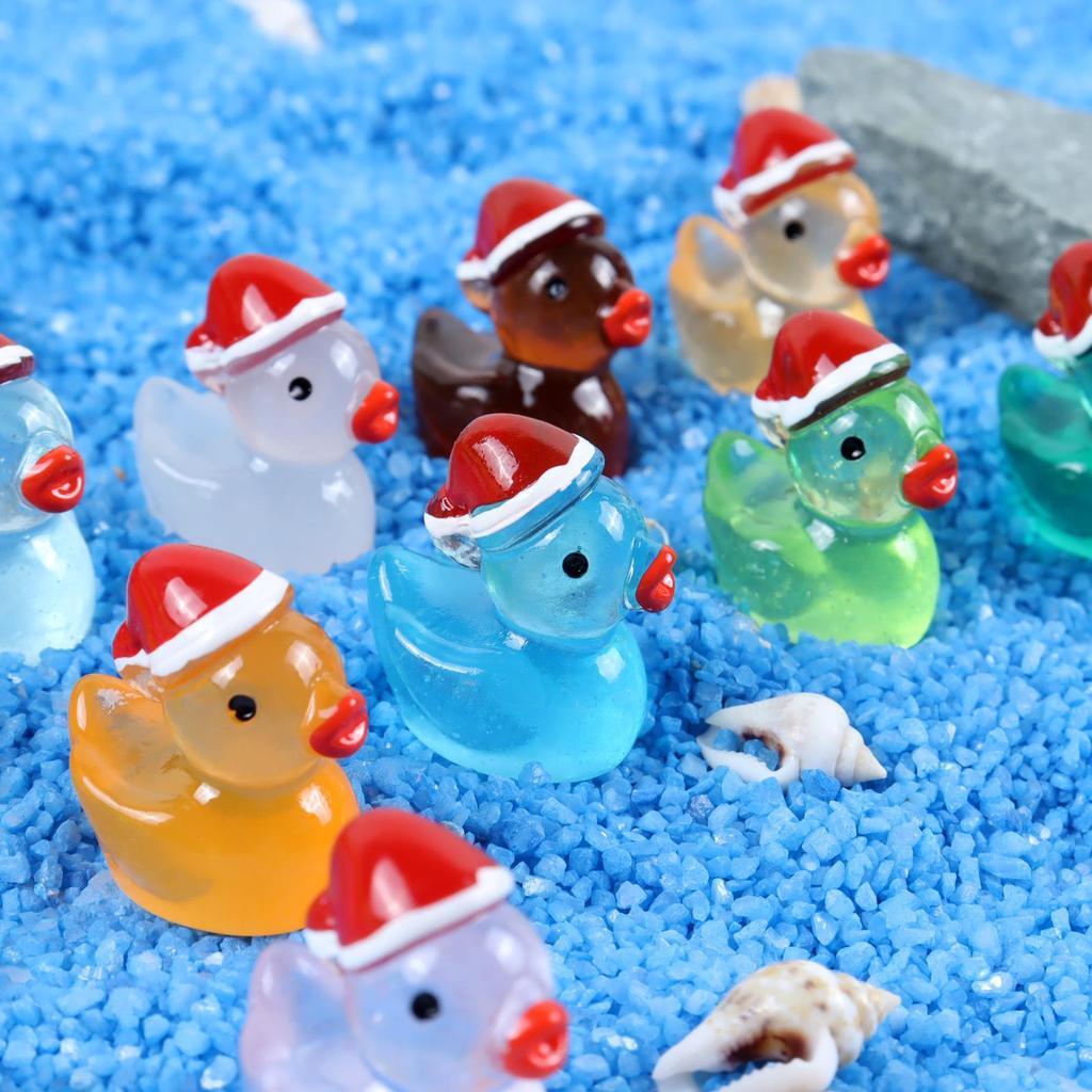 Luminous Christmas Mini Yellow Duck Resin Ornament