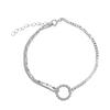 Ins Fashion  Fine Jewelry 925 Sterling Silver Double Chain Round Beads Bracelet & Bangle for Women Charm Bracelet