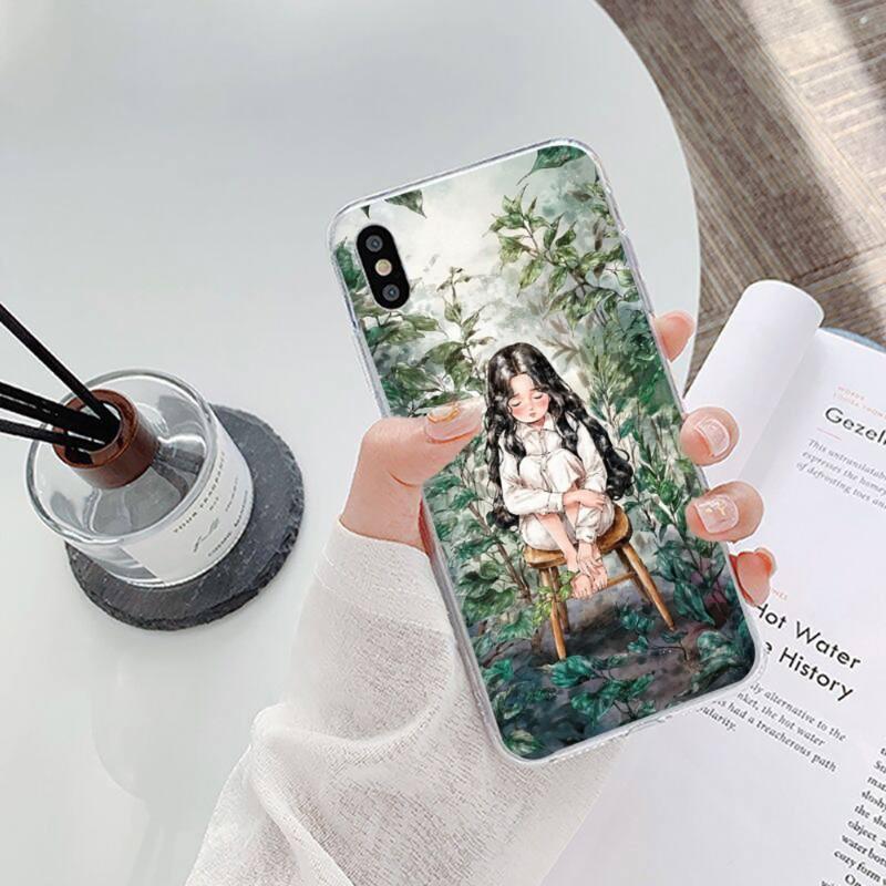 

Чехол для телефона «Дневник лесной девушки» для iPhone 14 13 12 11 XS X 8 7 6 Plus Mini Pro Max SE 2022, мягкий прозрачный чехол для телефона iPhone SE 2020-2022