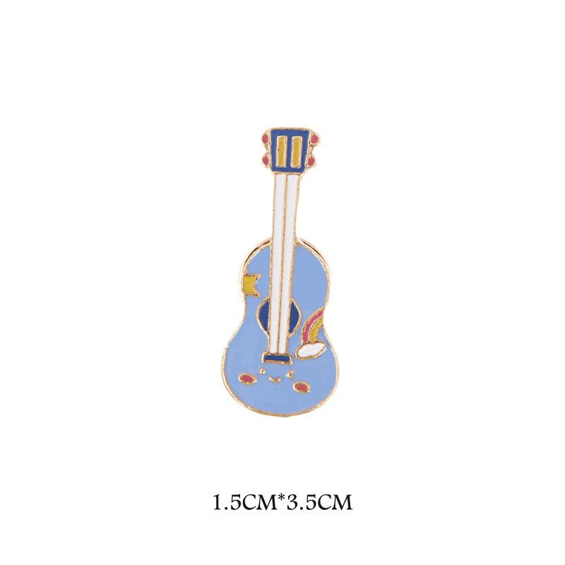 Piano Guitar Brooch Notes Musical Instrument Enamel Brooch Pin Art Badge Jewelry Clothes Bag Decorate Accessories